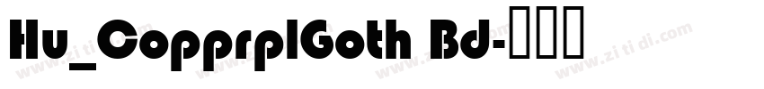Hu_CopprplGoth Bd字体转换